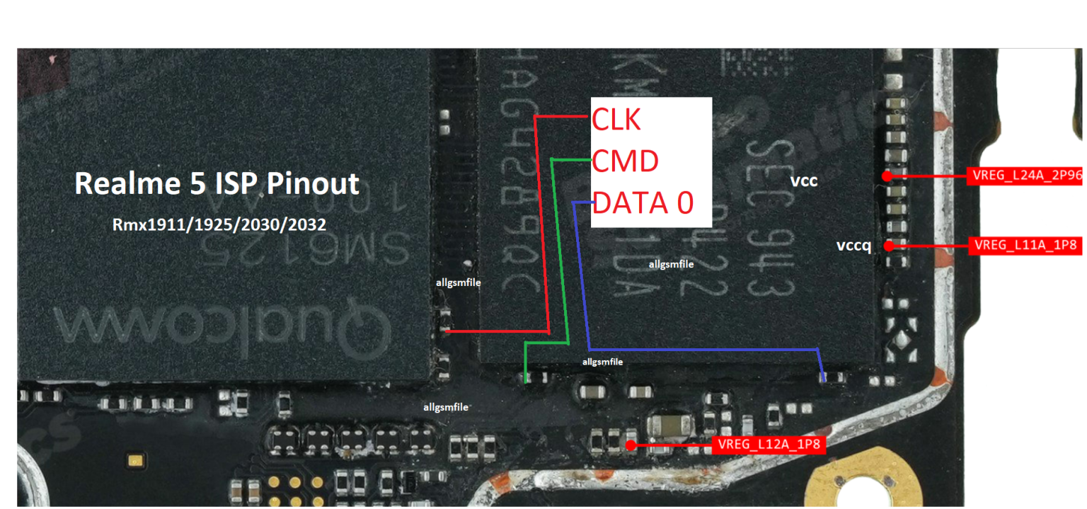 Realme 5 ISP Pinout | RMX 1911 | RMX1925 | RMX2030 | RMX2032 | Dump ...