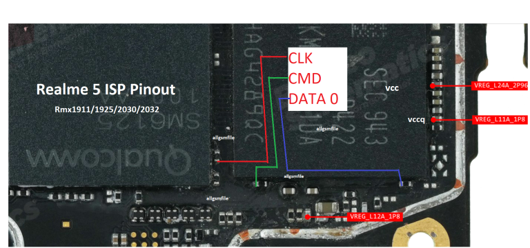 Realme 5 ISP Pinout | RMX 1911 | RMX1925 | RMX2030 | RMX2032 | Dump Download