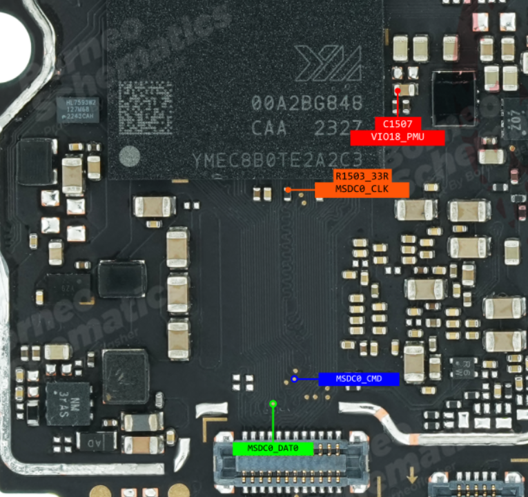 Redmi a3 or Poco C61 isp Pinout