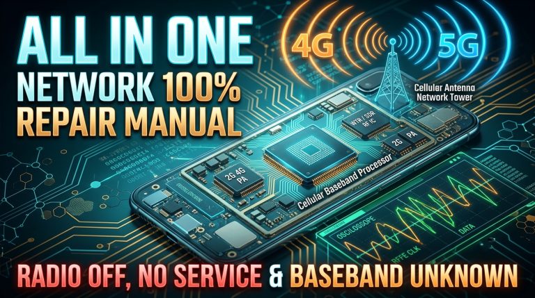 All In One Mobile Network 100% Repairing Manual Guide: Radio Off, No Service & Baseband Unknown Fix | Hardware Solution